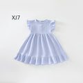 Girls Organic Cotton Ruffle Flutter Sleeve Dress