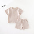 Boys Muslin Cotton Short Sleeve Top & Shorts Set