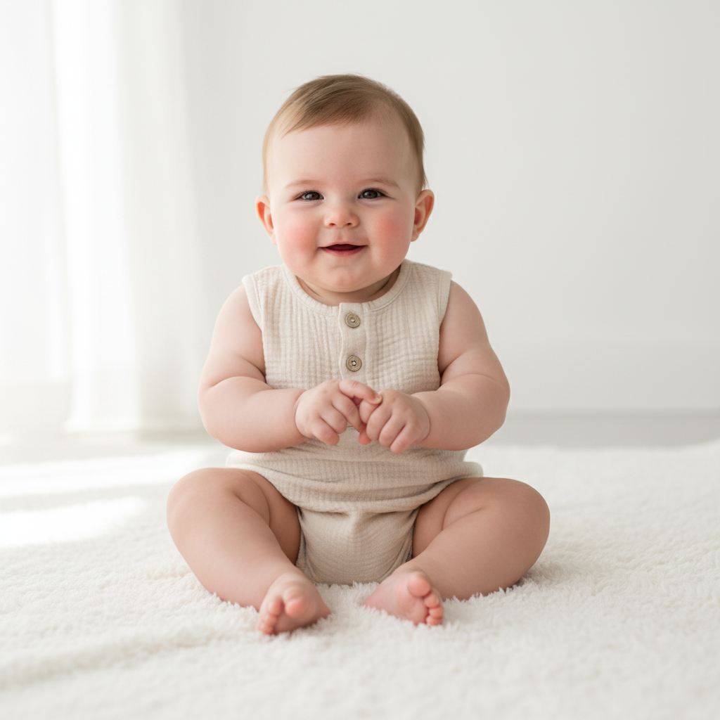 Front View - Baby in Romper
