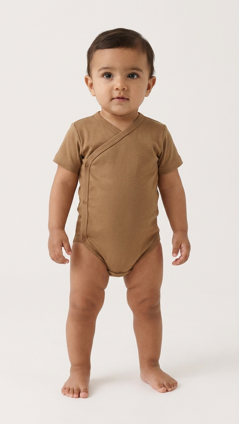 Organic Cotton Kimono Baby Bodysuit — Soft, Certified & Unisex