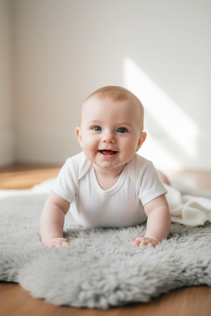 White Baby Bodysuit Lifestyle